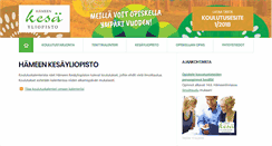 Desktop Screenshot of hameenkesayliopisto.fi