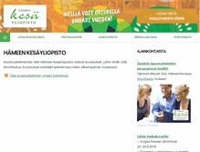 Tablet Screenshot of hameenkesayliopisto.fi